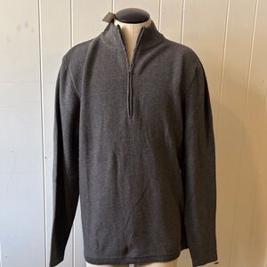 Men's Flag and Anthem Gray Half-Zip Sweater NWT Size M